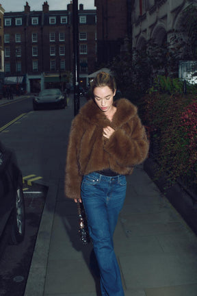 Faux Fur Cropped Jacket
