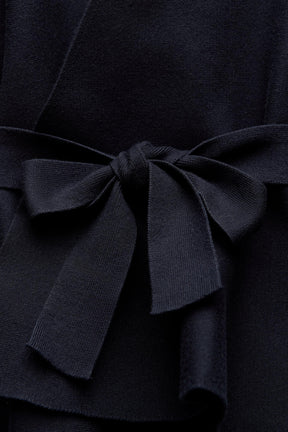 BELTED BLAZER WITH SHOULDER PADS