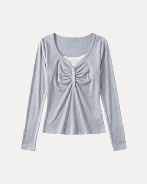 Ruched Henley Top