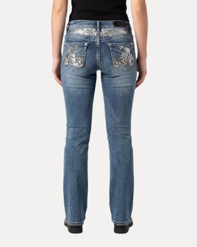 Embroidered Bootcut Jeans