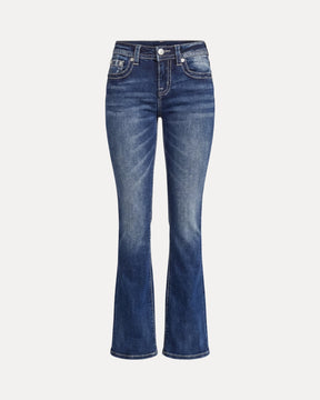 Embroidered Flare Jeans