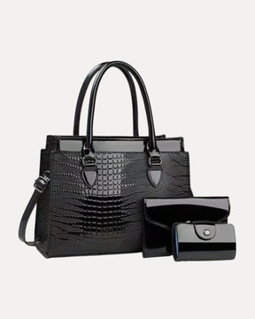 Textured Classic Handbag Set
