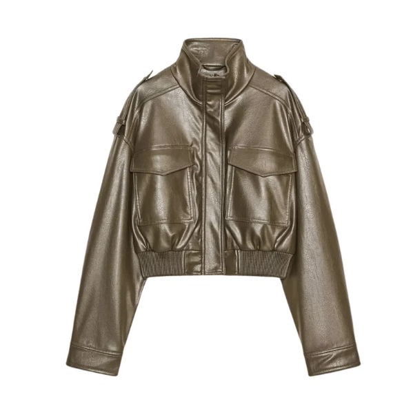 "Yara" Bomber Lederjacke