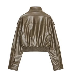"Yara" Bomber Lederjacke