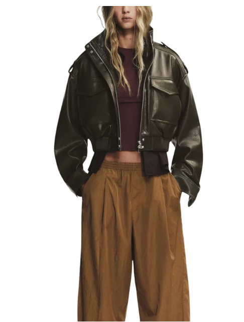 "Yara" Bomber Lederjacke